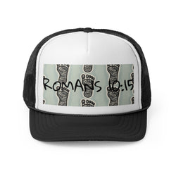 Romans 10:15 Inspirational Trucker Cap - Faith-Based Adjustable Hat
