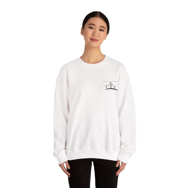 Cozy Unisex Sweatshirt with embroidered Christus Victor Logo