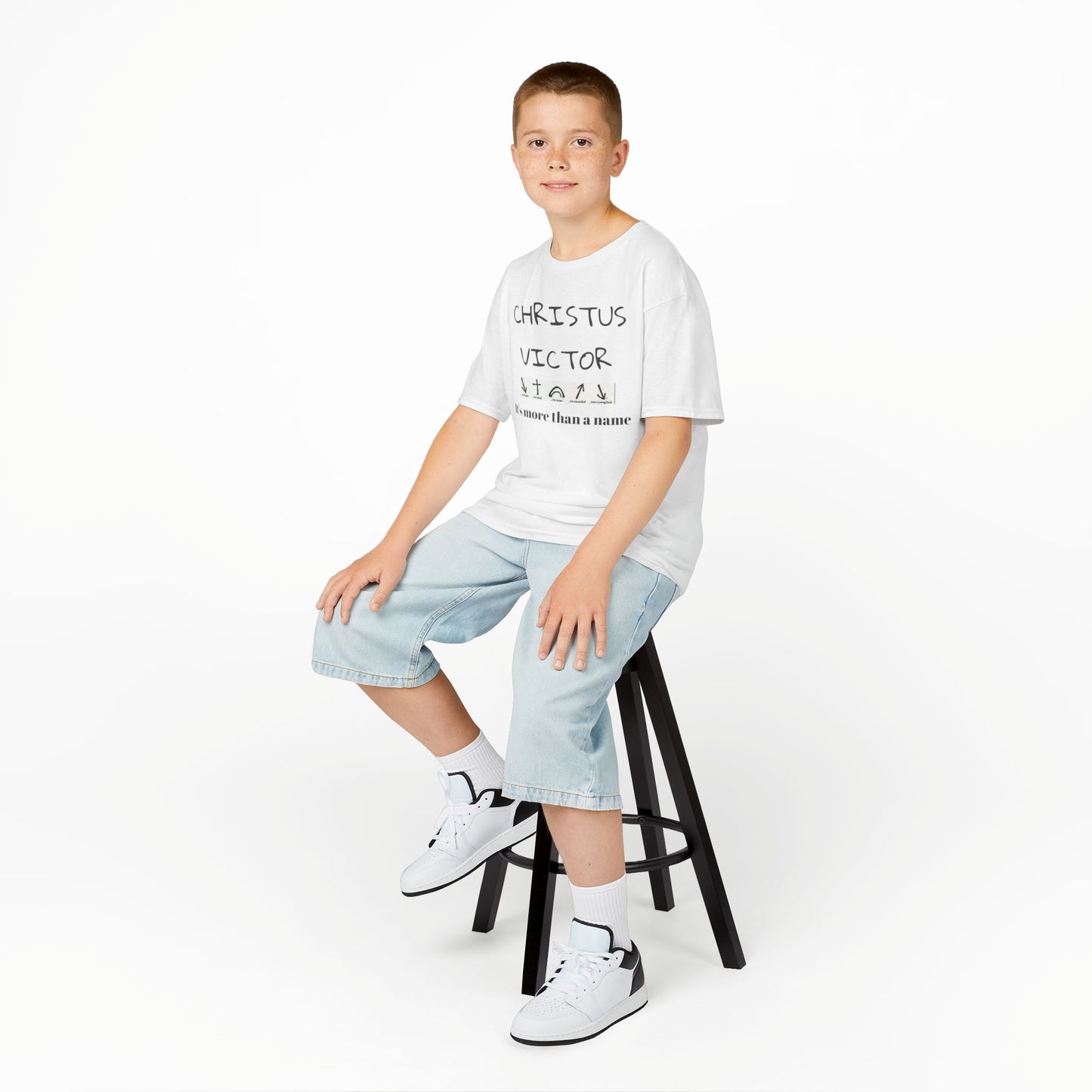 Kids Heavy Cotton™ Tee - CHRISTUS VICTOR - Faith-Inspired Kids T-Shirt