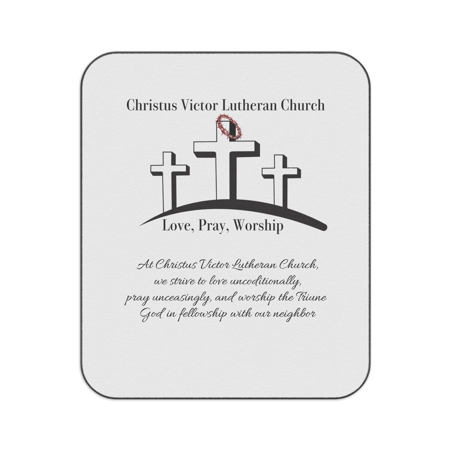 Inspirational Picnic Blanket - Love, Pray, Worship Design