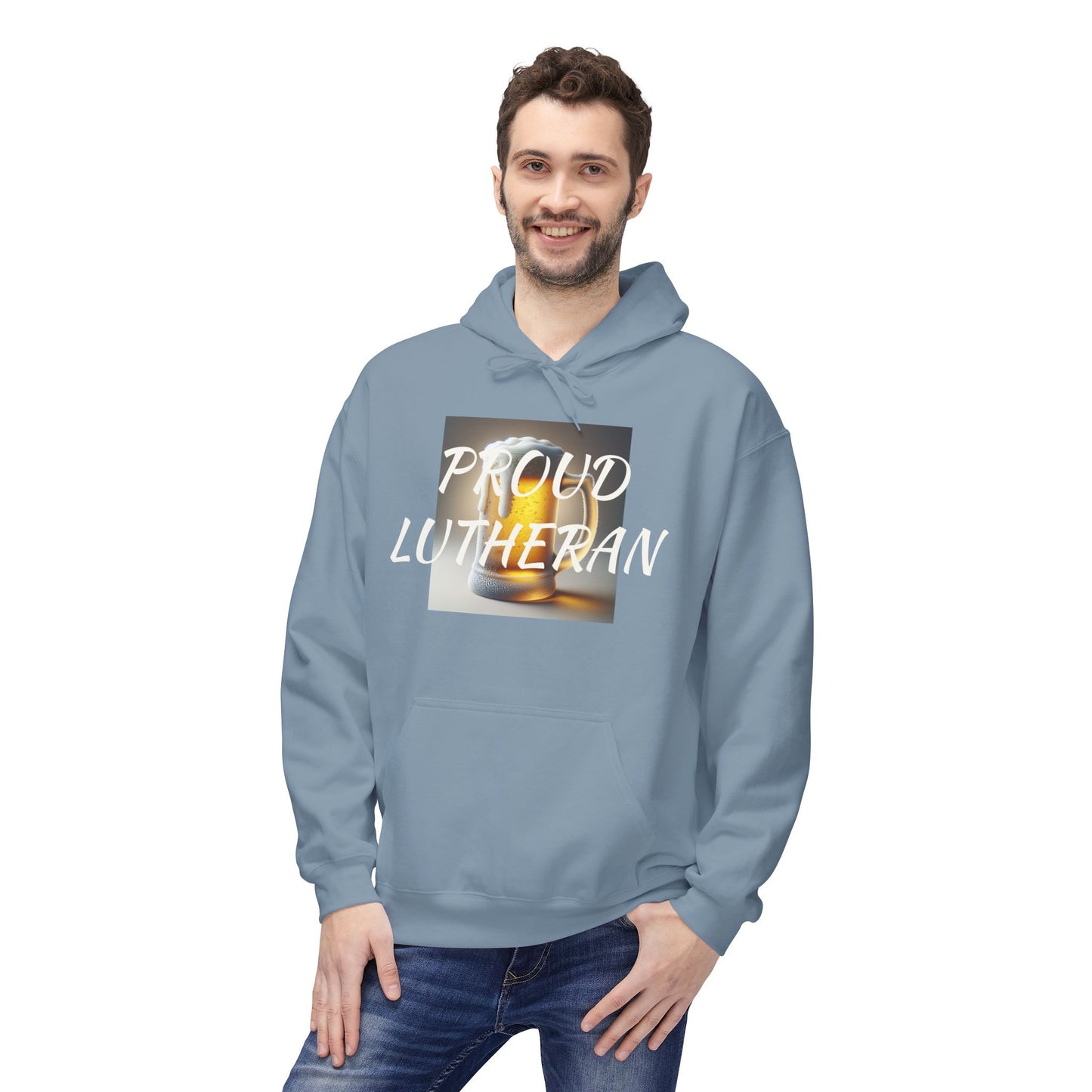 Proud Lutheran Fleece Hoodie - Unisex Midweight Sweatshirt