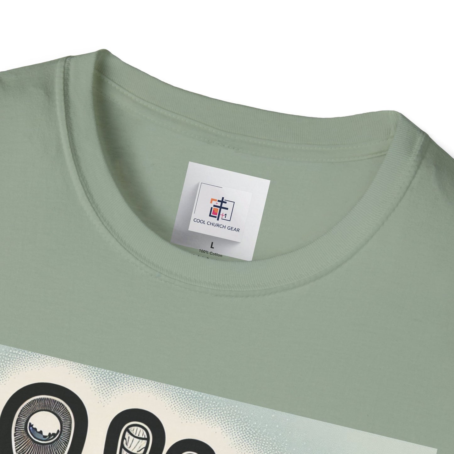 Inspirational Christian T-Shirt with Footprint Design - Romans 10:15