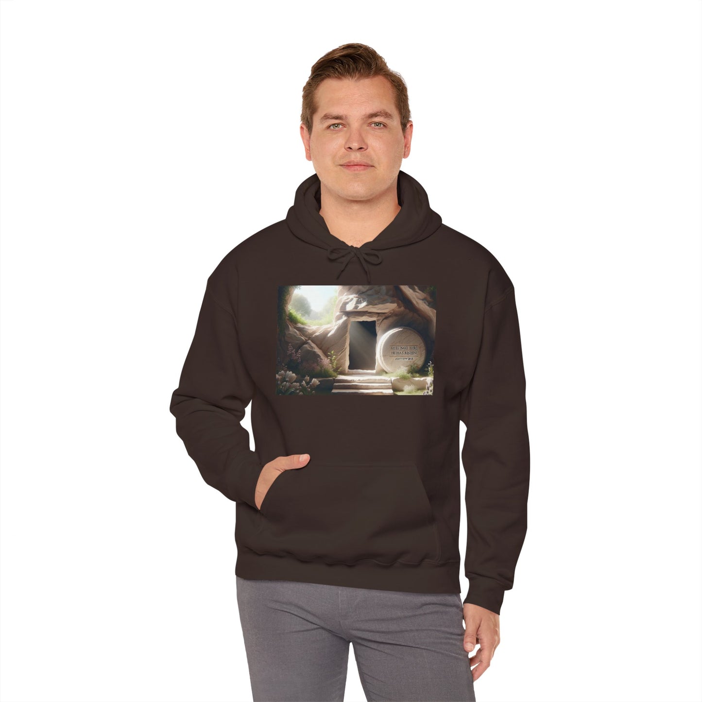 Inspirational Hooded Sweatshirt with Serene Design - Perfect for All Seasons