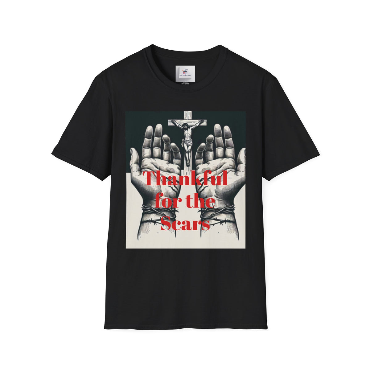 Grateful Vibes Unisex Softstyle T-Shirt - "Thankful for the Scars" Design