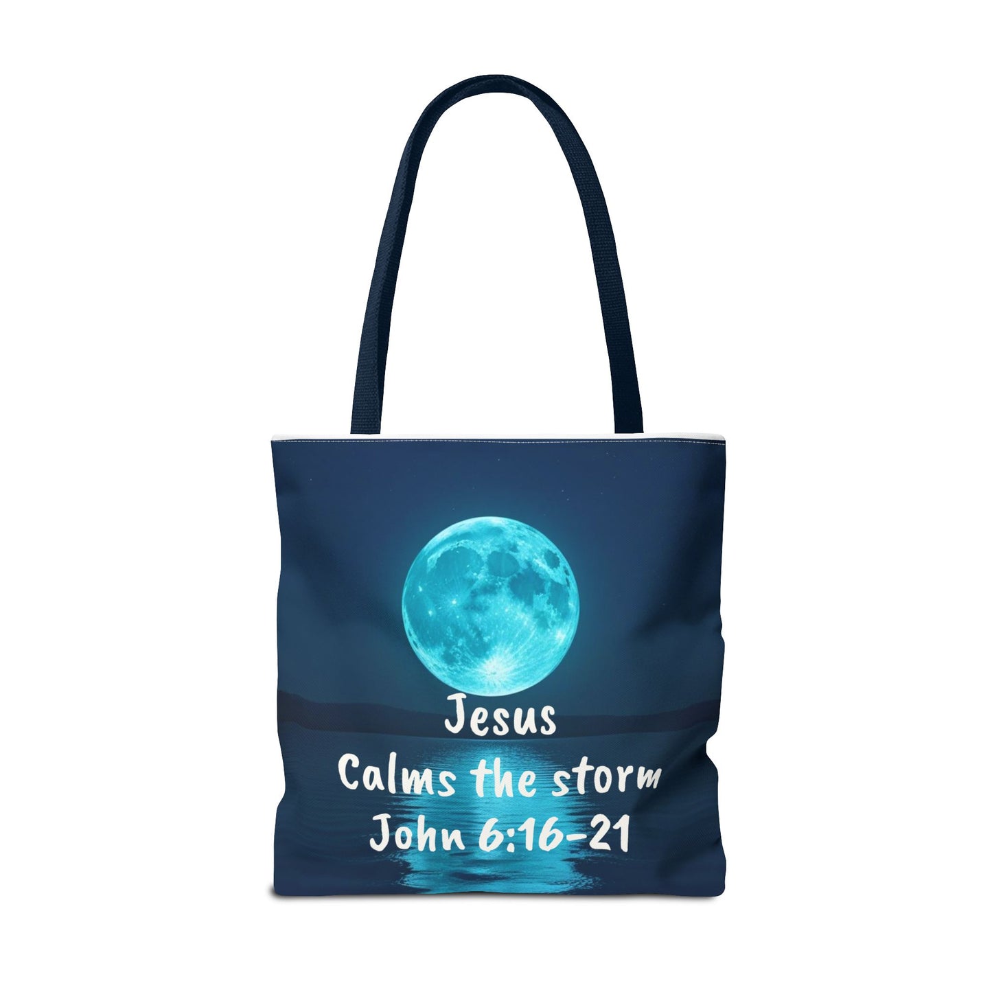 Inspirational Tote Bag - "Jesus Calms the Storm" - Perfect for Church, Gifts, Everyday Use, Eco-Friendly Bag, Faith-Based Fashion