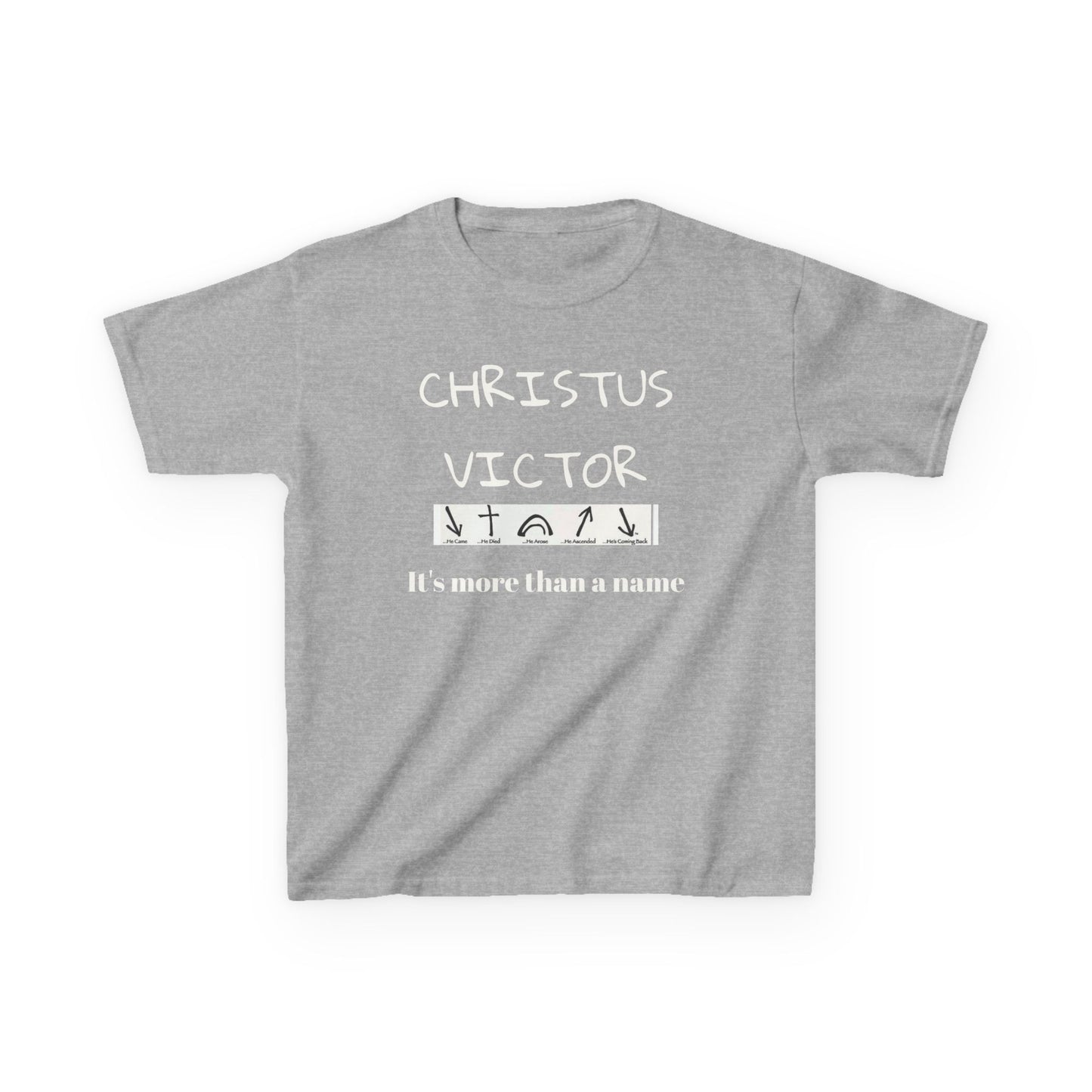 Kids Heavy Cotton™ Tee - CHRISTUS VICTOR - Faith-Inspired Kids T-Shirt
