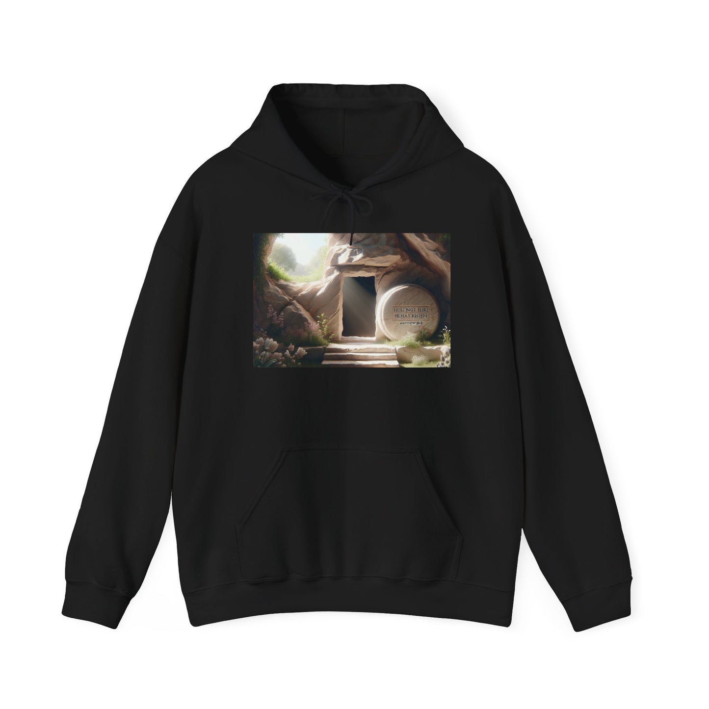 Inspirational Hooded Sweatshirt with Serene Design - Perfect for All Seasons