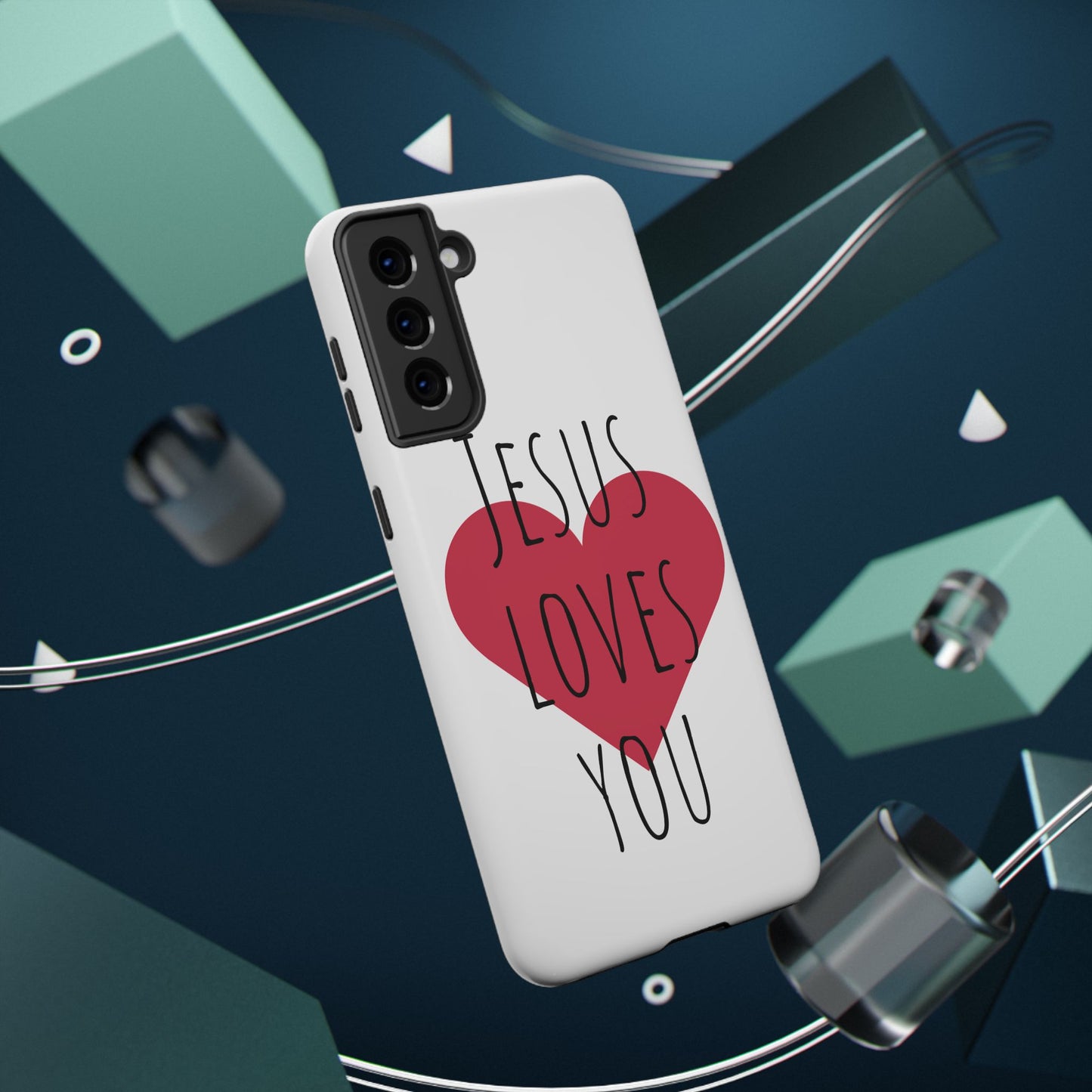 Jesus Love's You Impact-Resistant Phone Case | Durable Christian Accessories | Gift for Believers | Unique Faith-Based Tech Cover