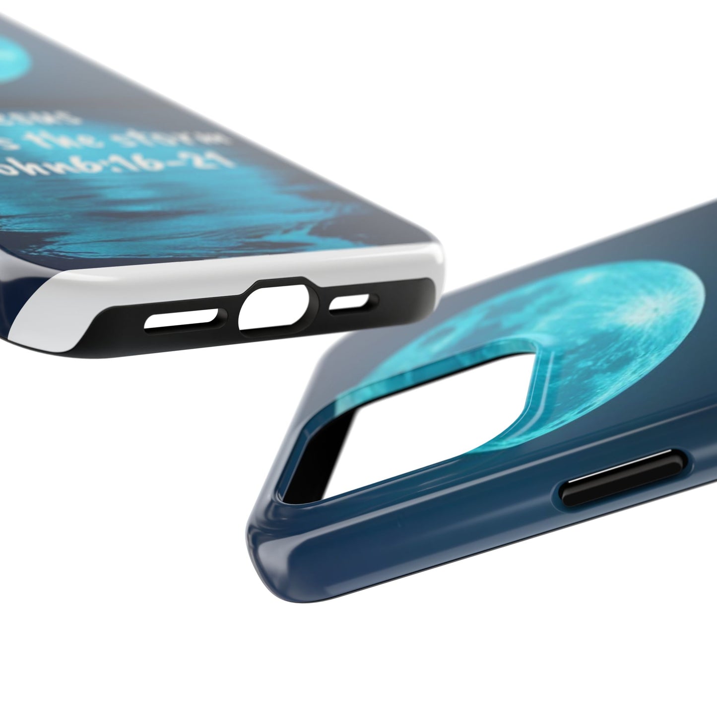 Moonlit Jesus Phone Case | Tough Phone Cases for Faithful Protection, Bible Verse, Gift for Christians, Spiritual Decor