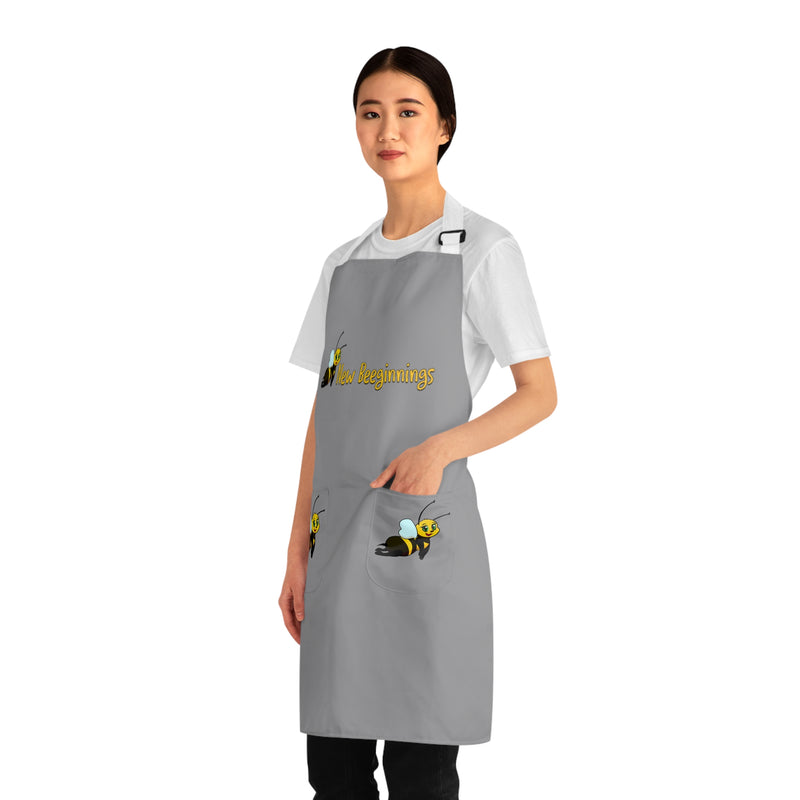 Buzzing New Beginnings Apron, Gardening Gift, Cooking Accessory, Bee Lover's Apron, Unique Kitchen Apparel, Gift for Her