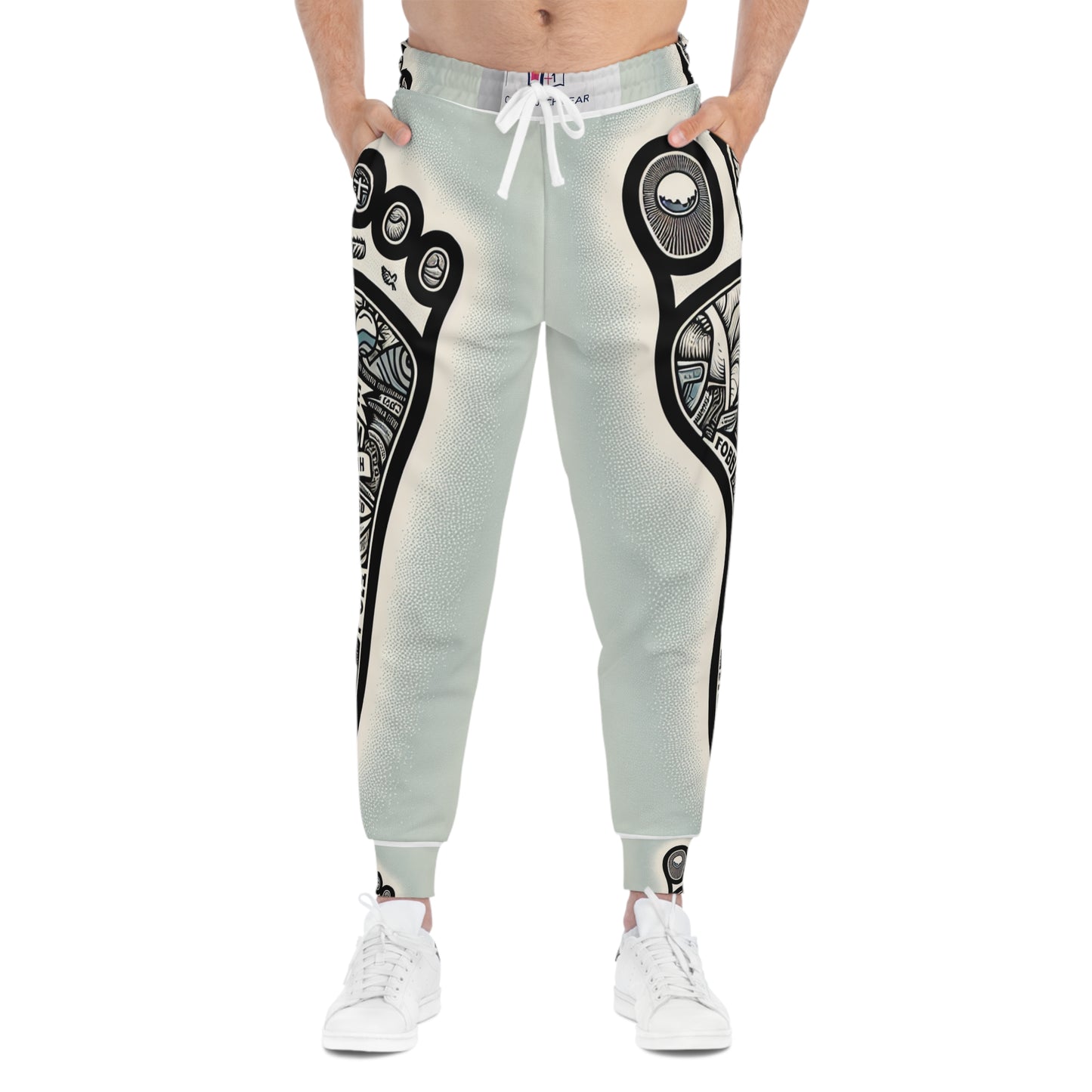 Romans 10:15 Inspirational Footprint Athletic Joggers for Casual Wear