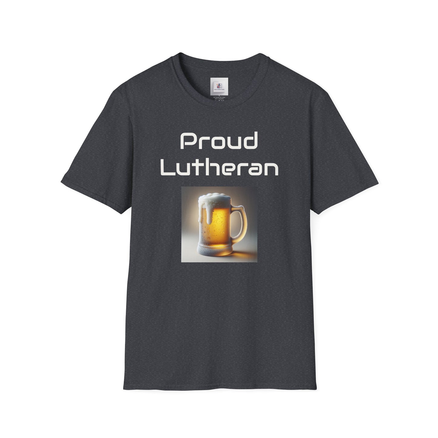 Proud Lutheran Unisex T-Shirt - Orange Beer Mug Design