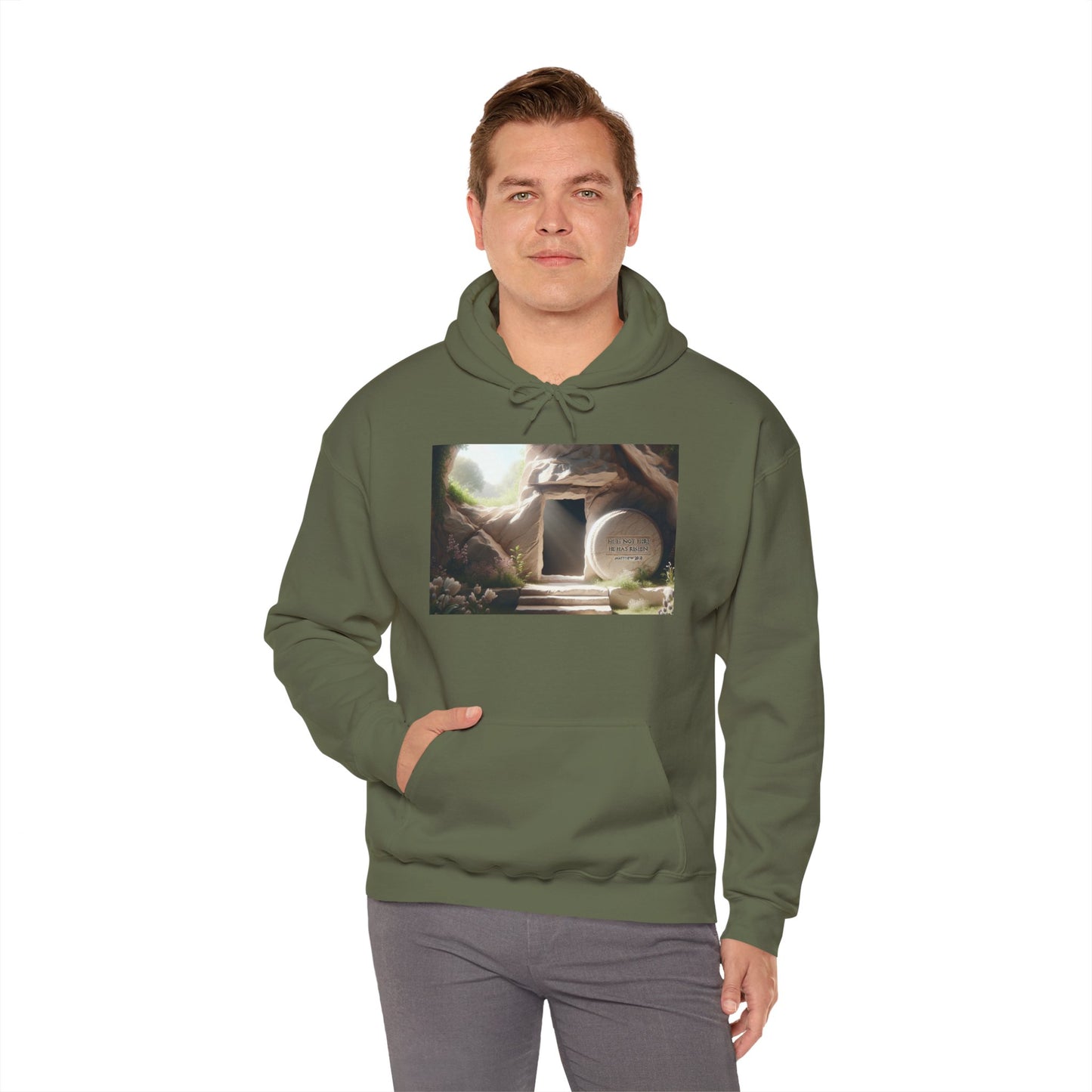 Inspirational Hooded Sweatshirt with Serene Design - Perfect for All Seasons