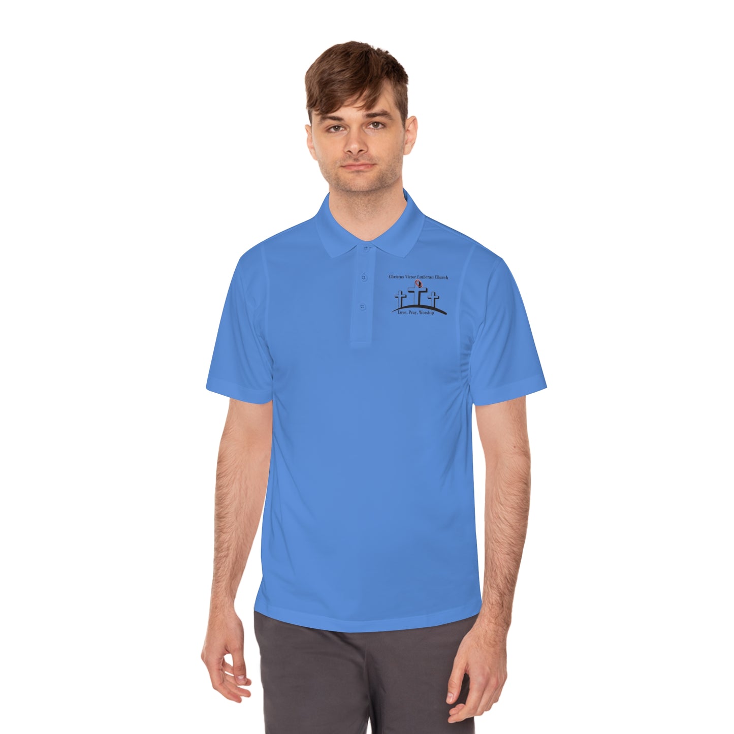 Men's Sport Polo Shirt - Classic Style with Church Design