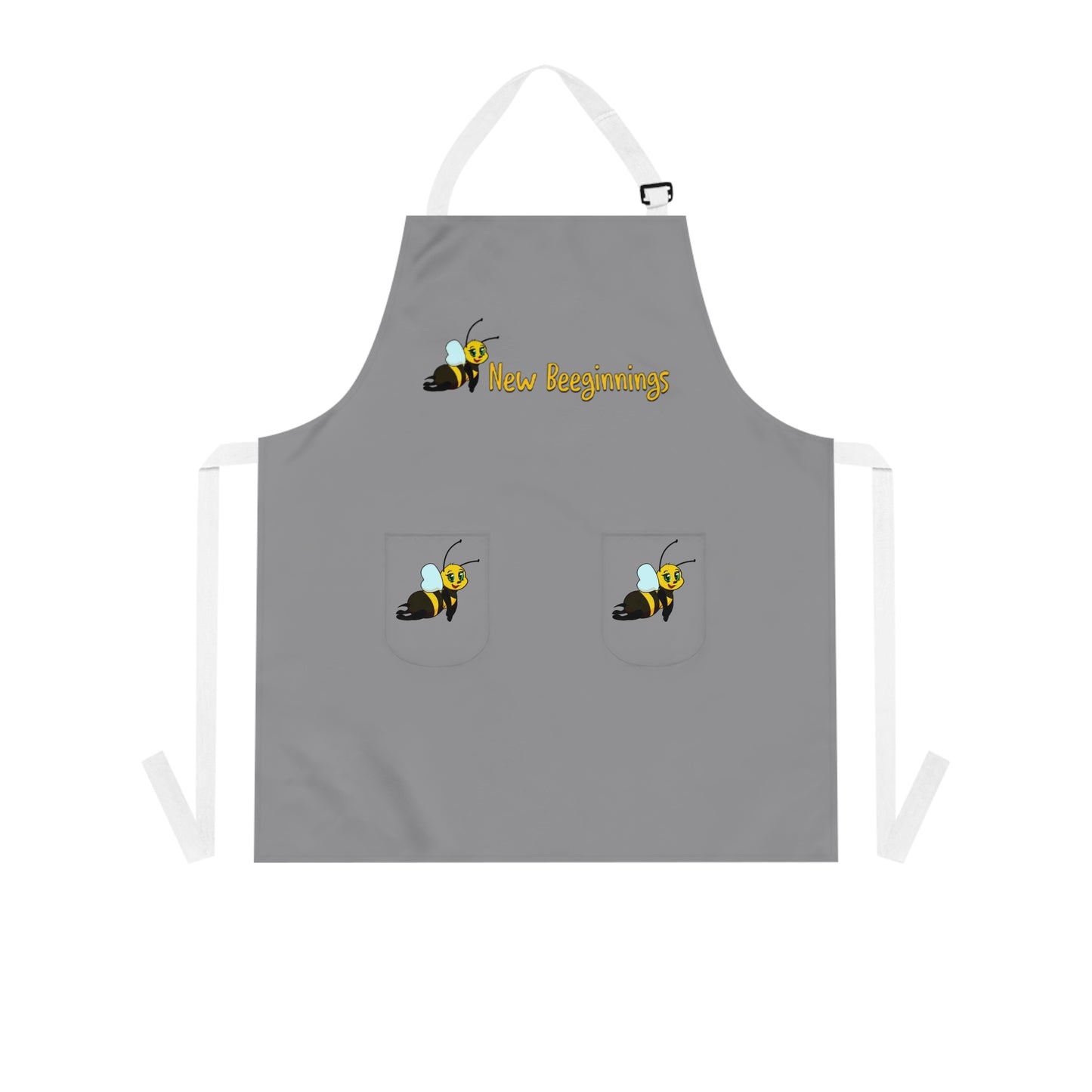Buzzing New Beginnings Apron, Gardening Gift, Cooking Accessory, Bee Lover's Apron, Unique Kitchen Apparel, Gift for Her
