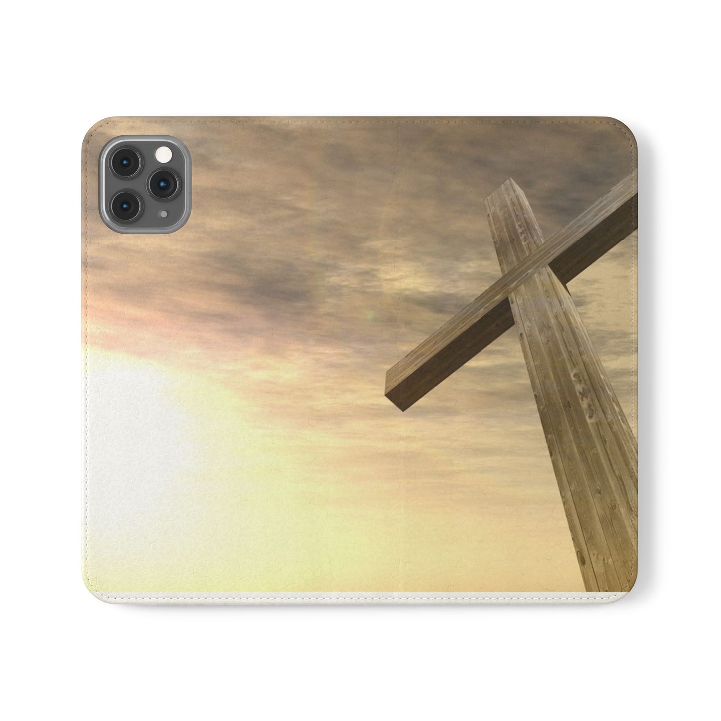 Elegant Faith Flip Case for Phones, Bible Verse Accessories, Inspirational Gifts for Christians, Stylish Phone Wallet, Church Decor