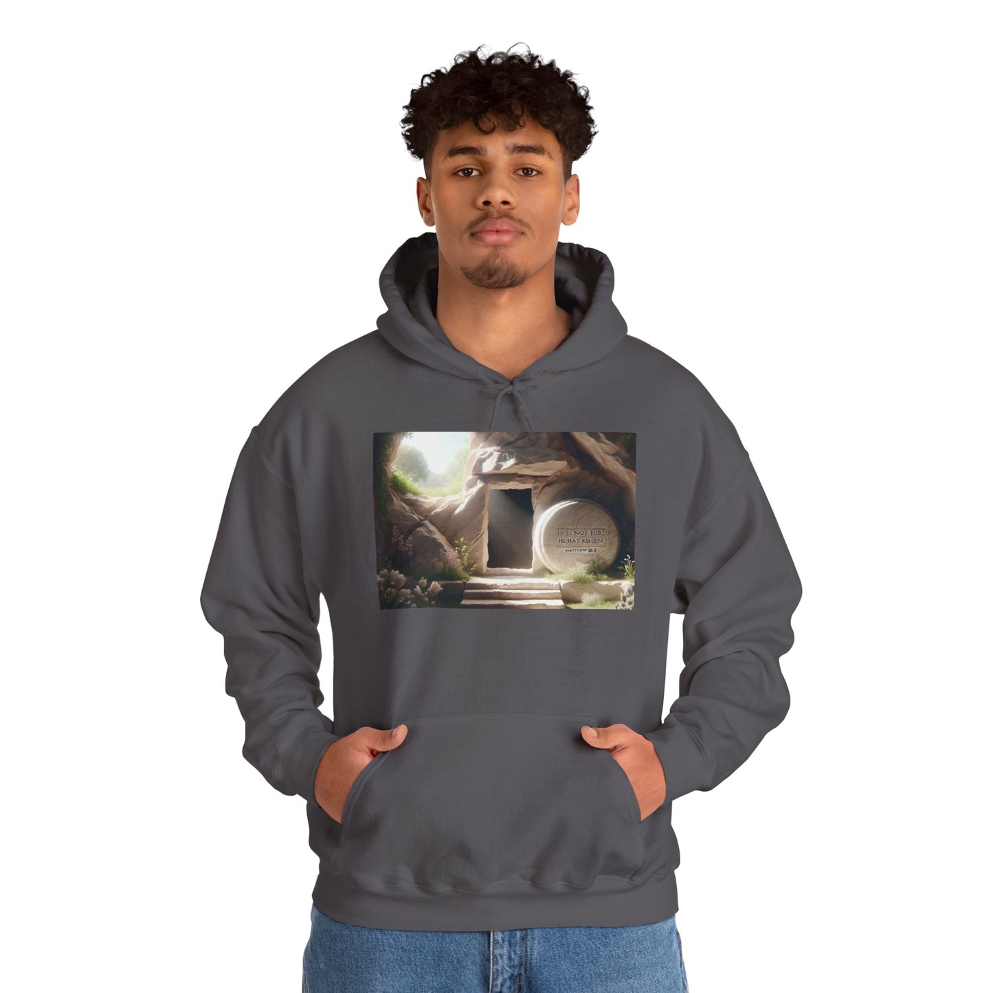 Inspirational Hooded Sweatshirt with Serene Design - Perfect for All Seasons