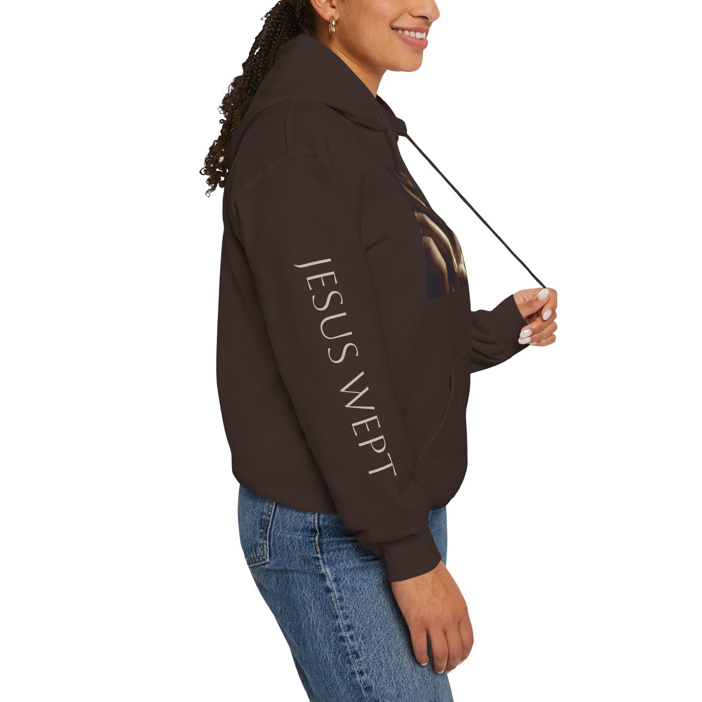 "Jesus Wept" Unisex Heavy Blend™ Hoodie - Spiritual Comfort