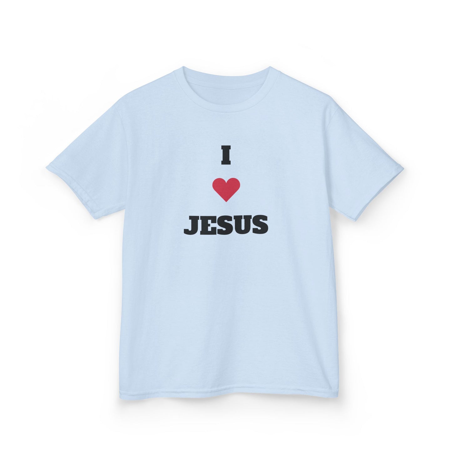 I ❤️ Jesus Kids Heavy Cotton Tee - Comfortable Faith T-Shirt for Young Believers