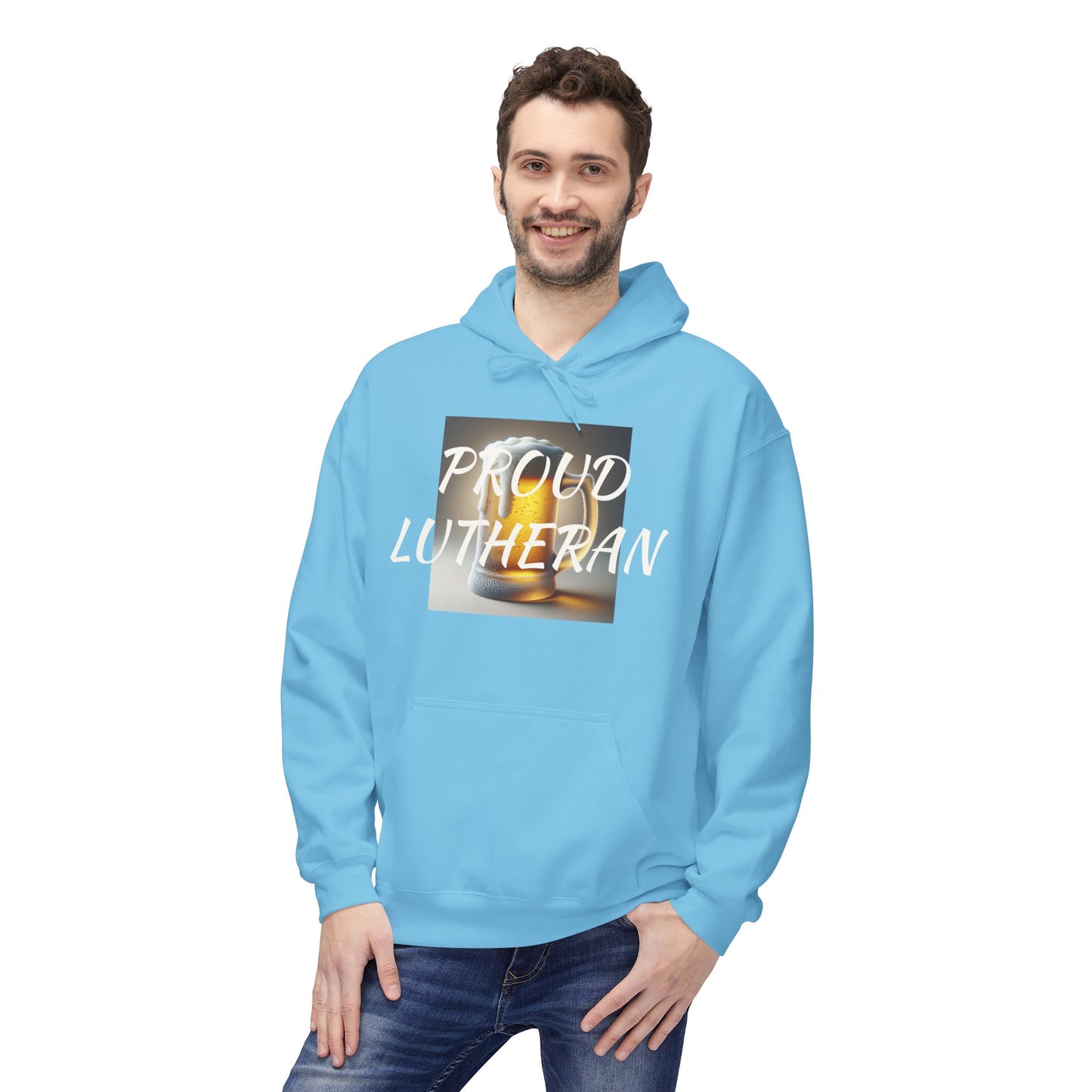 Proud Lutheran Fleece Hoodie - Unisex Midweight Sweatshirt