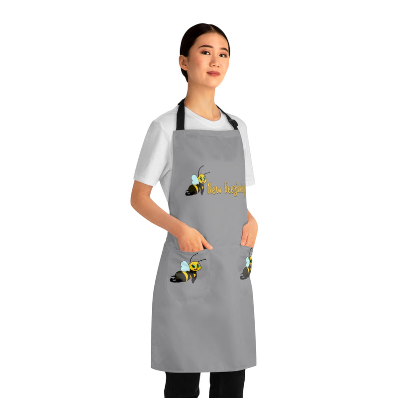 Buzzing New Beginnings Apron, Gardening Gift, Cooking Accessory, Bee Lover's Apron, Unique Kitchen Apparel, Gift for Her