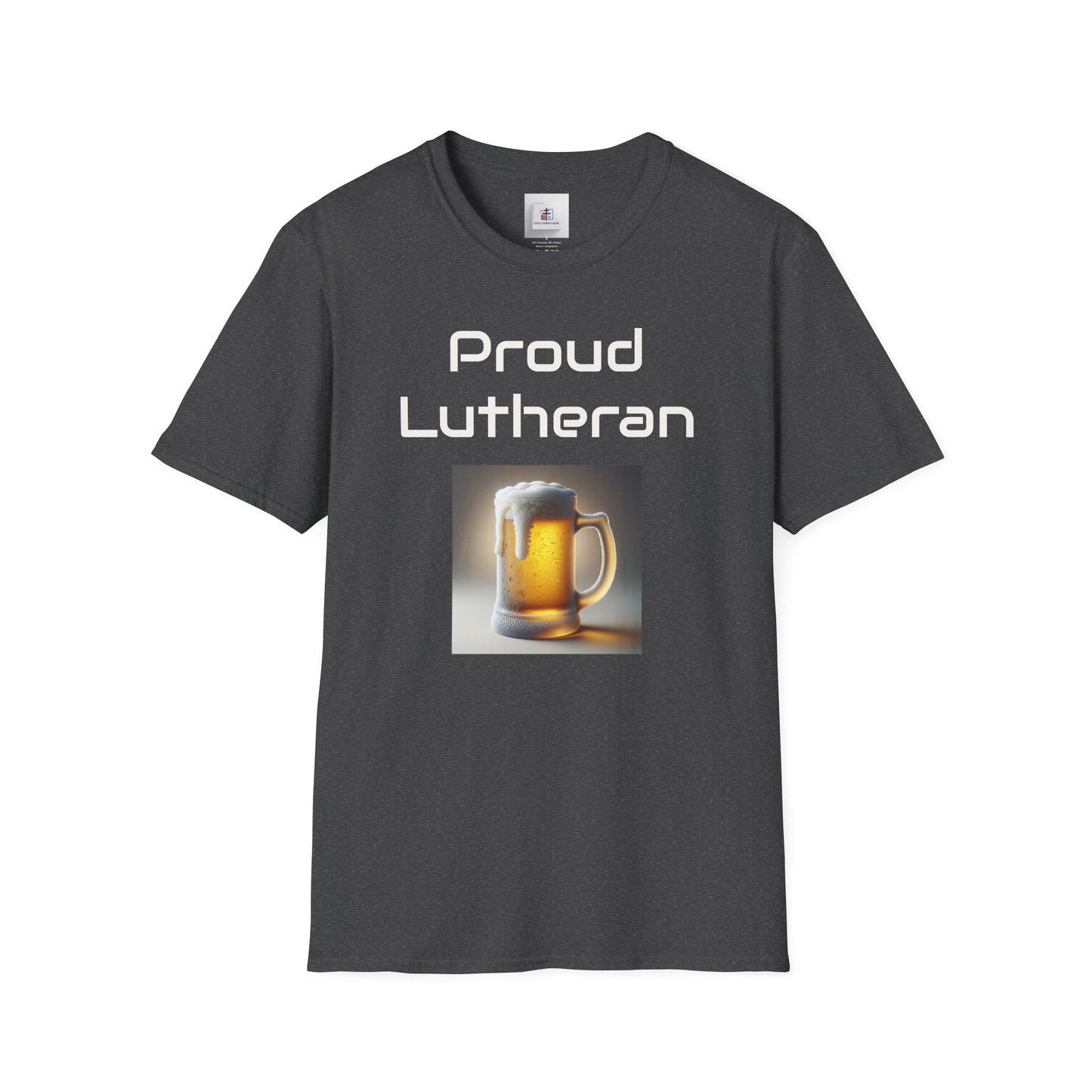 Proud Lutheran Unisex T-Shirt - Orange Beer Mug Design