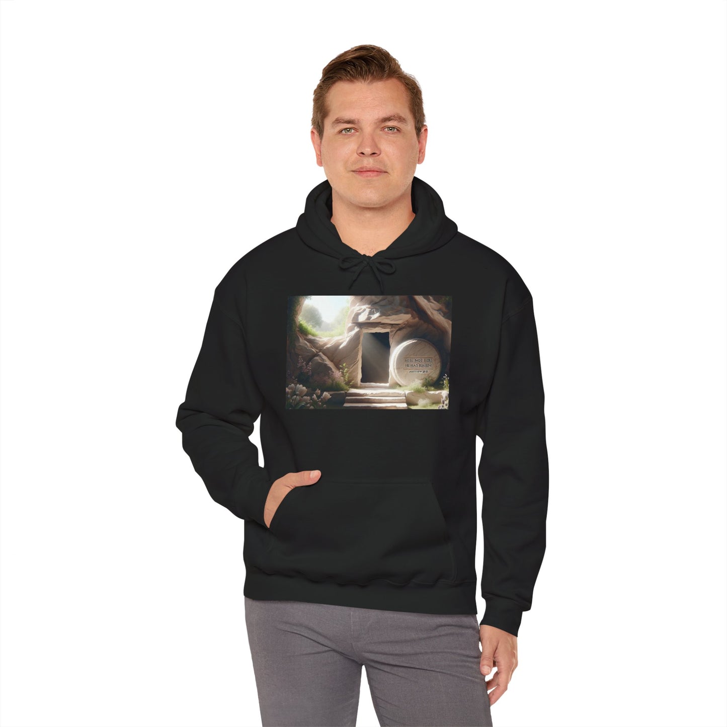 Inspirational Hooded Sweatshirt with Serene Design - Perfect for All Seasons