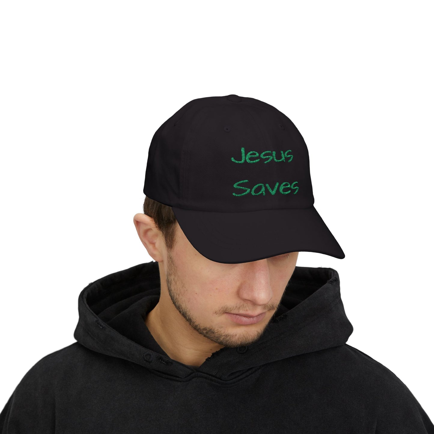 Jesus Saves Classic Dad Cap, Casual Hat, Religious Cap, Christian Gear, Faith-Based Accessories, Stylish Dad Hat