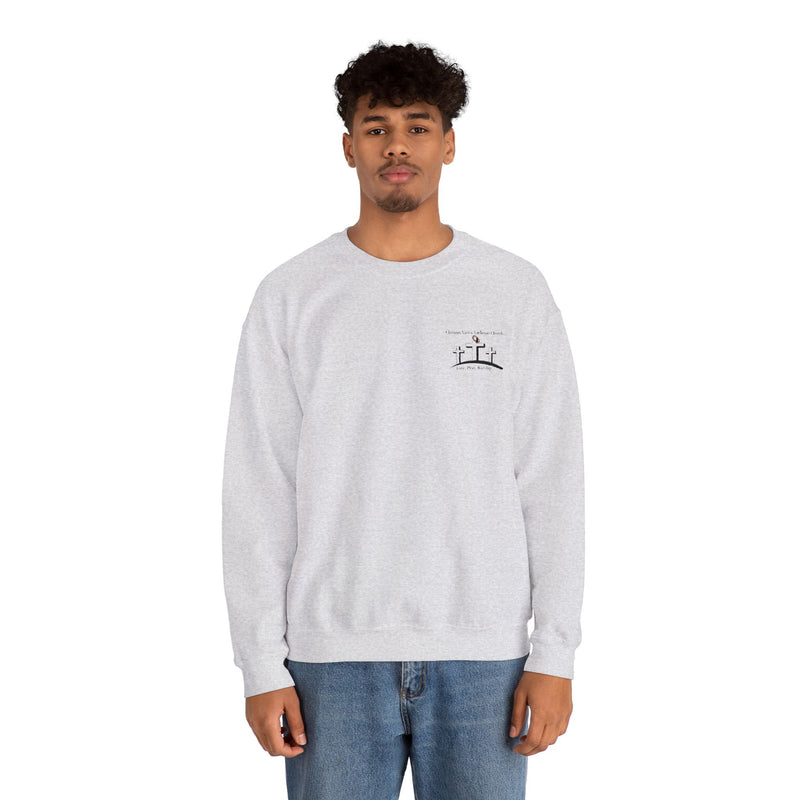 Cozy Unisex Sweatshirt with embroidered Christus Victor Logo