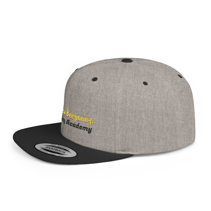 Bee-Themed Flat Bill Snapback Hat, Learning Academy Cap, Trendy Bee Hat, School Spirit Headwear, Birthday Gift, Summer Accessory