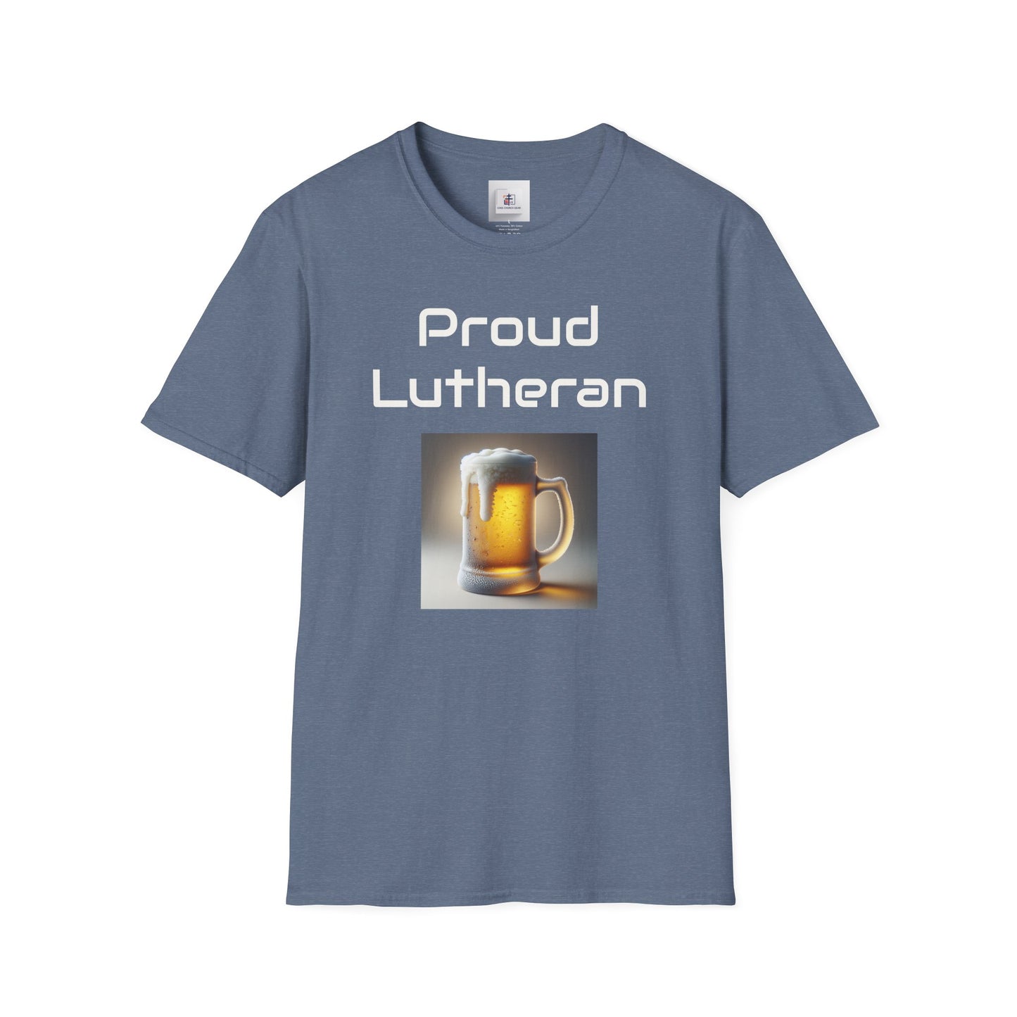 Proud Lutheran Unisex T-Shirt - Orange Beer Mug Design