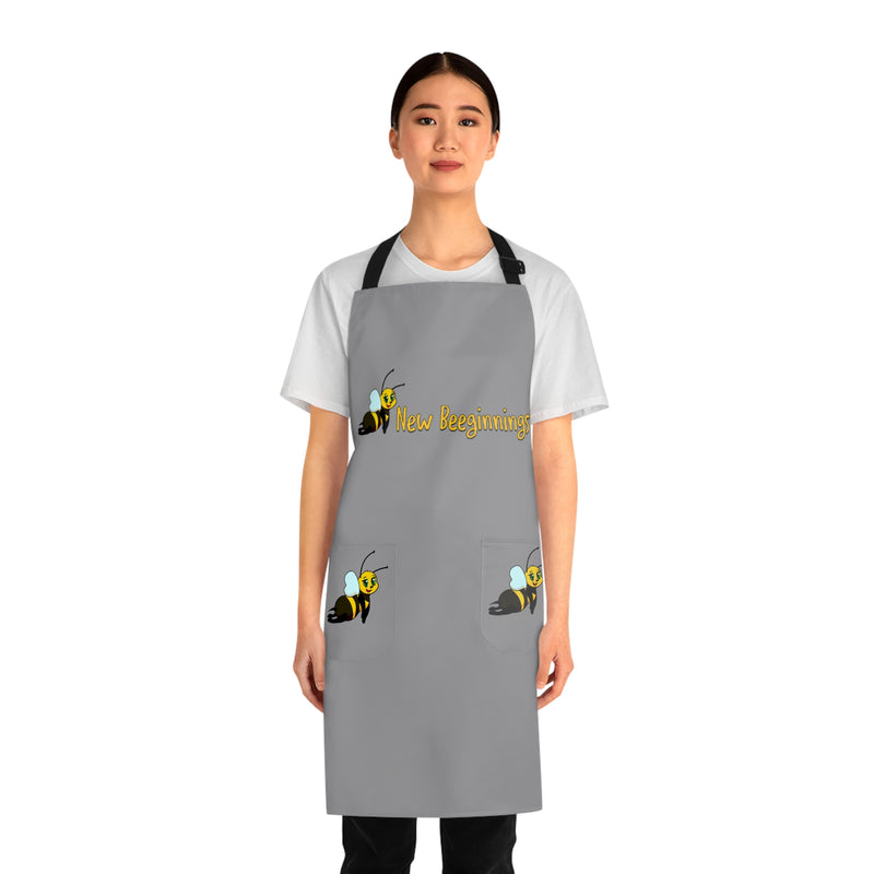 Buzzing New Beginnings Apron, Gardening Gift, Cooking Accessory, Bee Lover's Apron, Unique Kitchen Apparel, Gift for Her
