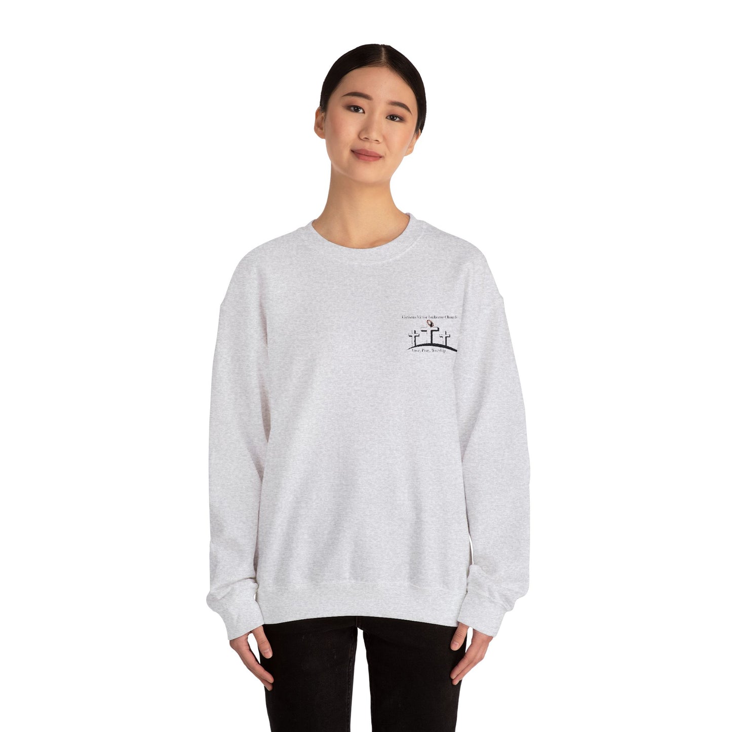 Cozy Unisex Sweatshirt with embroidered Christus Victor Logo