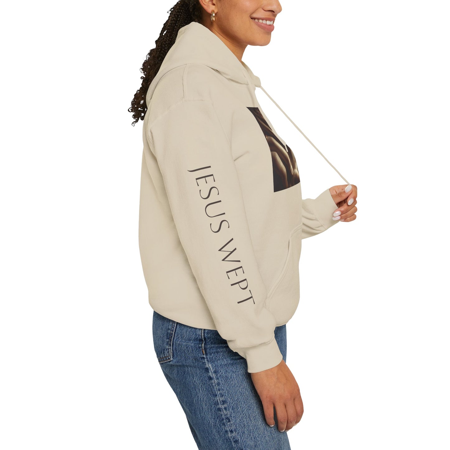 "Jesus Wept" Unisex Heavy Blend™ Hoodie - Spiritual Comfort