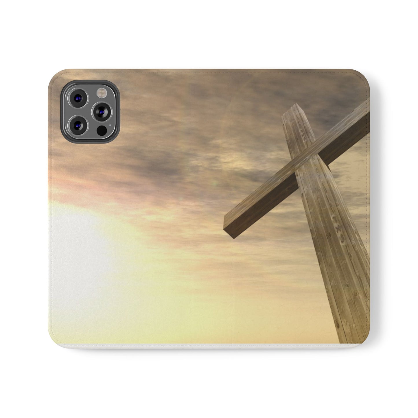 Elegant Faith Flip Case for Phones, Bible Verse Accessories, Inspirational Gifts for Christians, Stylish Phone Wallet, Church Decor