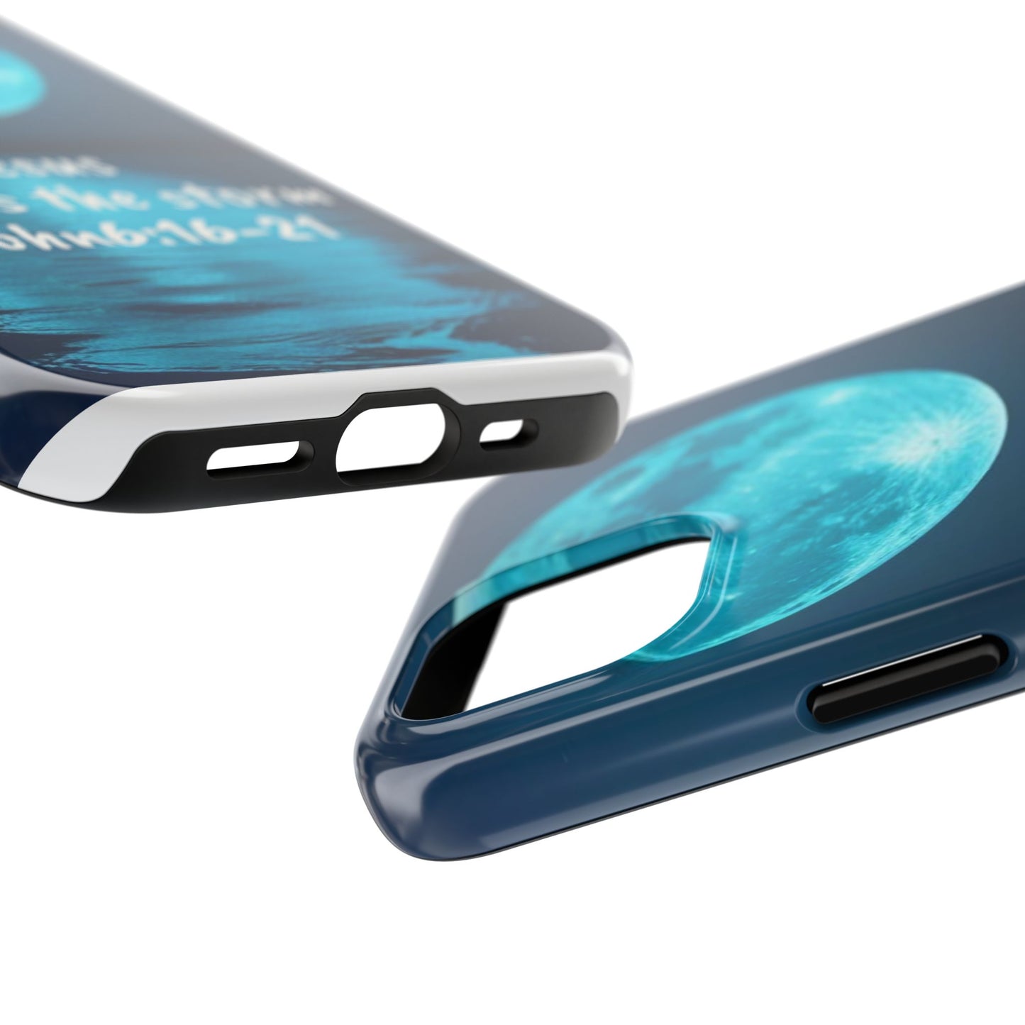 Moonlit Jesus Phone Case | Tough Phone Cases for Faithful Protection, Bible Verse, Gift for Christians, Spiritual Decor