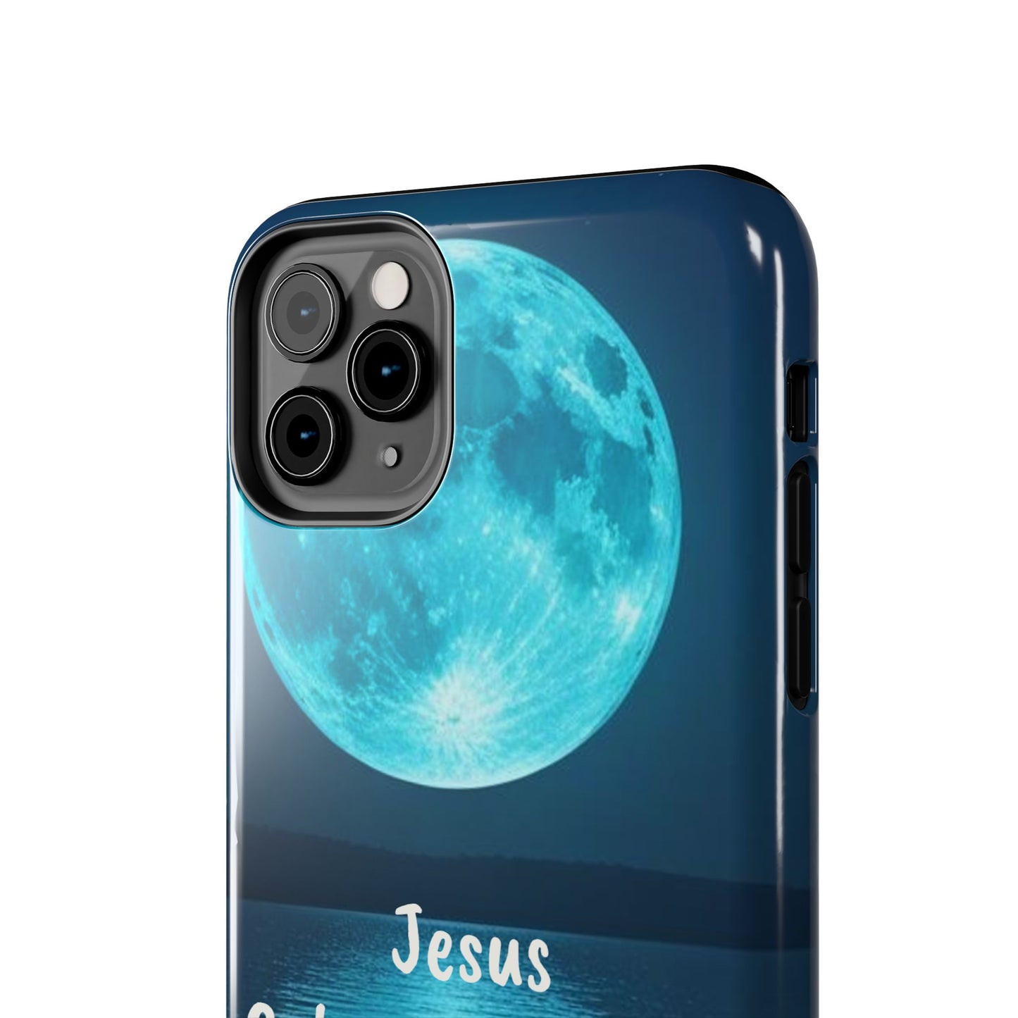 Moonlit Jesus Phone Case | Tough Phone Cases for Faithful Protection, Bible Verse, Gift for Christians, Spiritual Decor