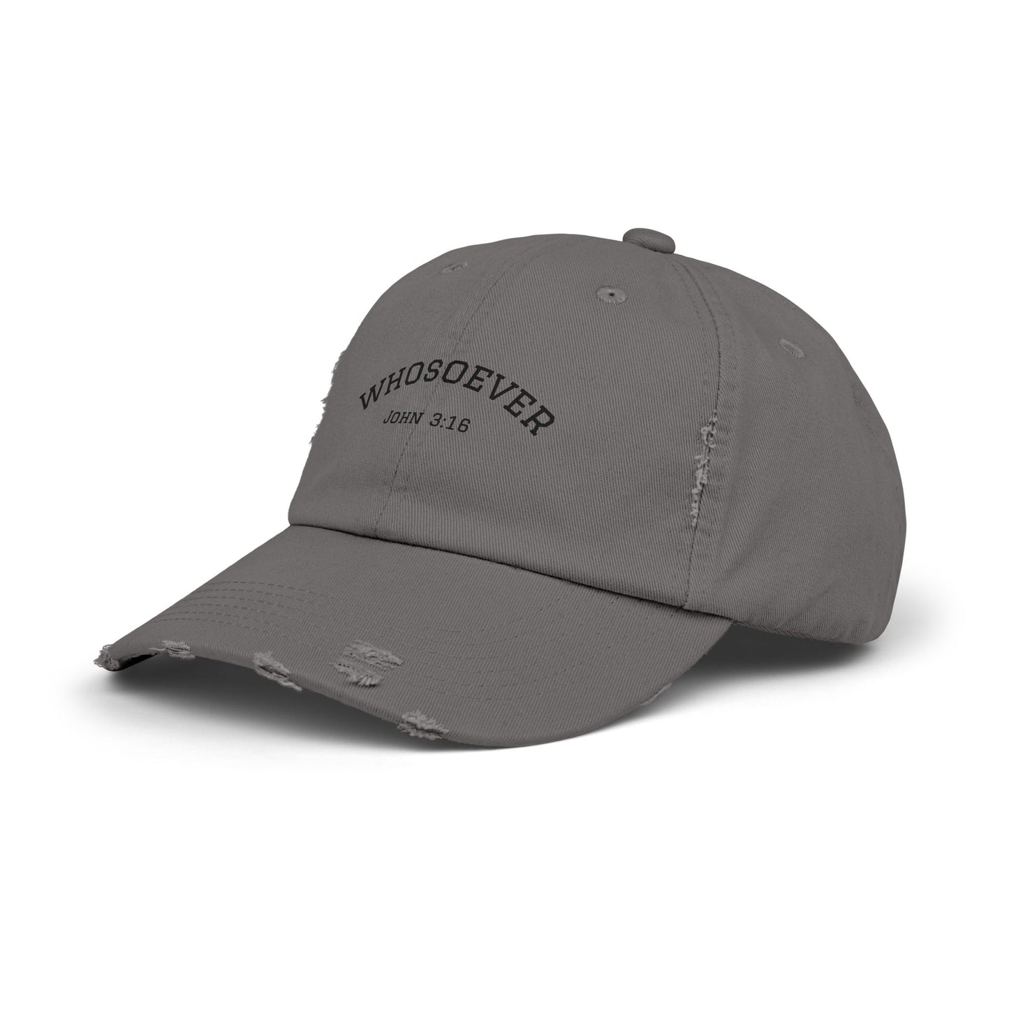 Hat Whosoever John 3:16 Distressed Cap Christian Faith Gift