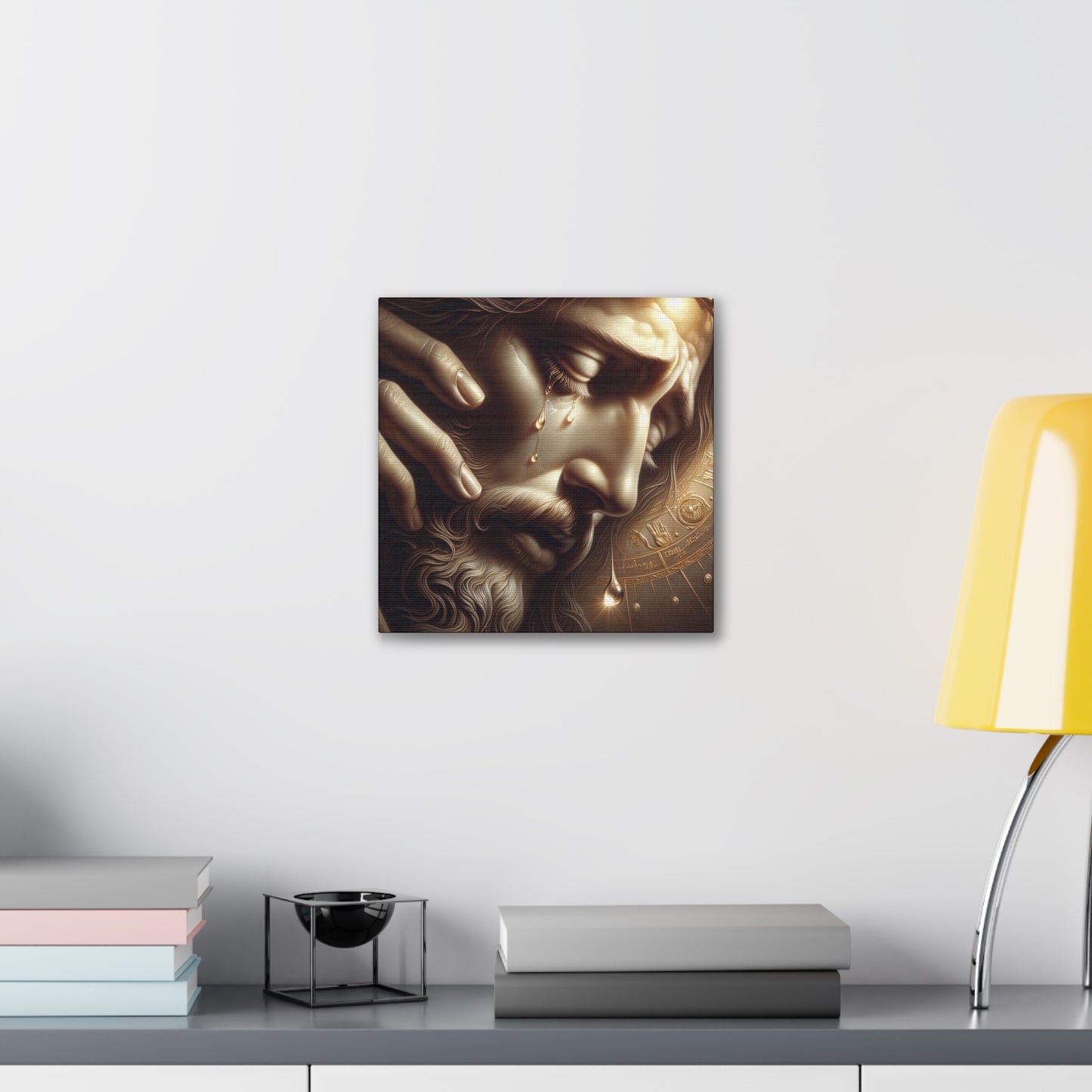 Emotional Canvas Art - Tearful Jesus Portrait