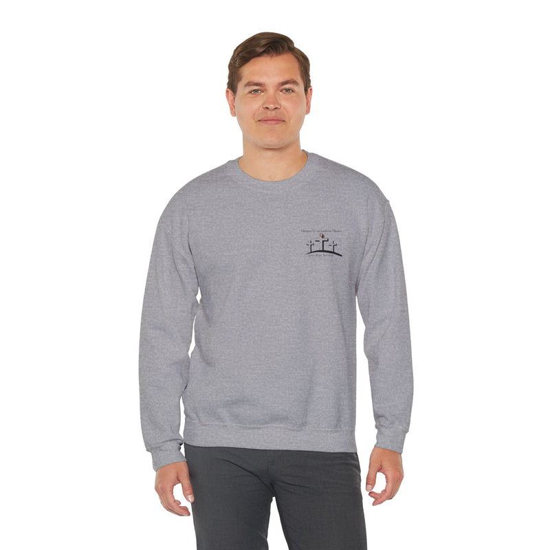 Cozy Unisex Sweatshirt with embroidered Christus Victor Logo