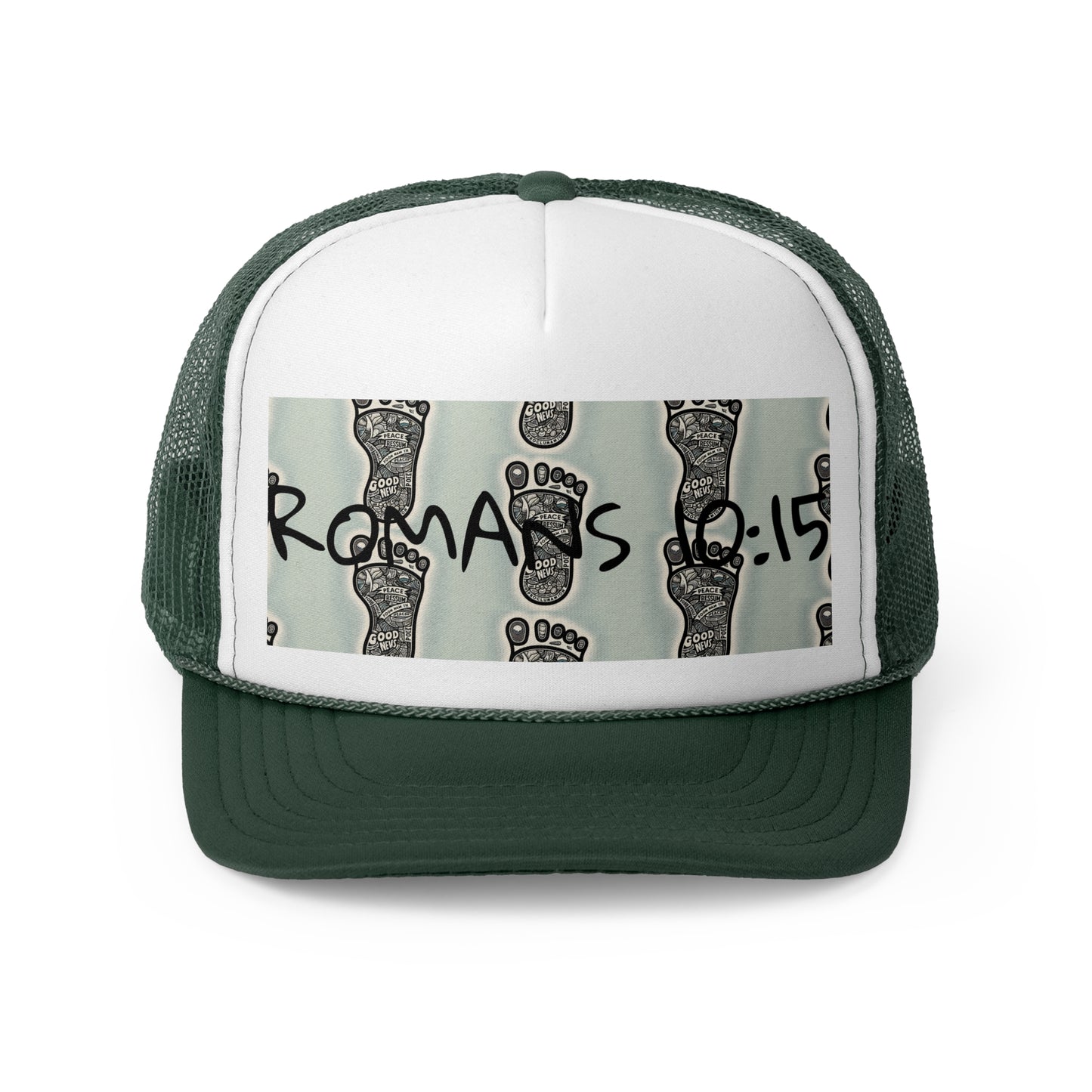 Romans 10:15 Inspirational Trucker Cap - Faith-Based Adjustable Hat